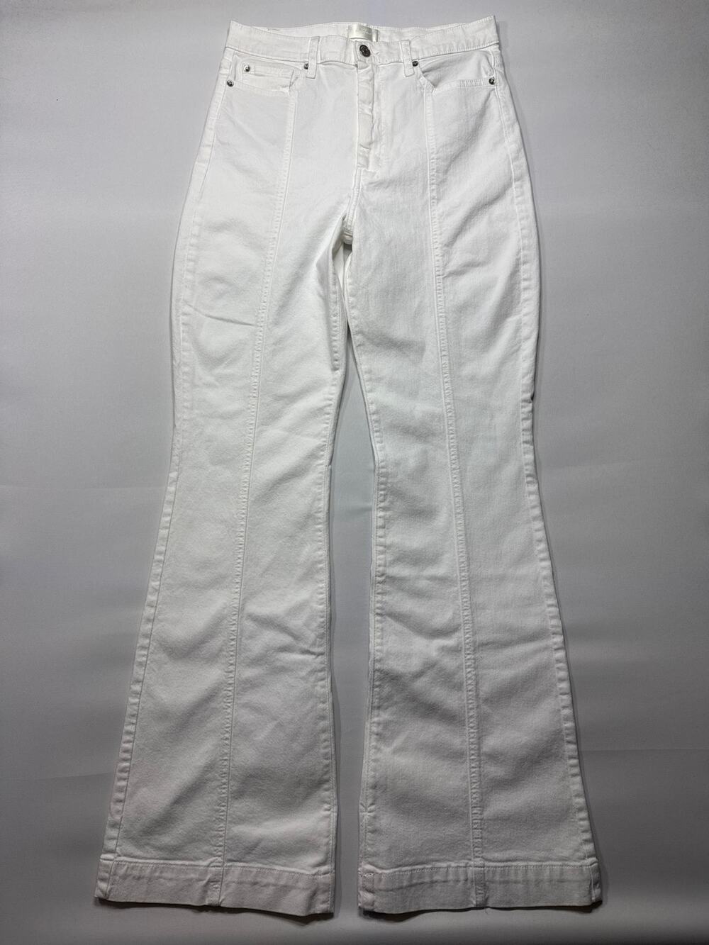 7 For All Mankind Women's The Ultra High Rise Dojo White Jeans - 30 (30x33.5)